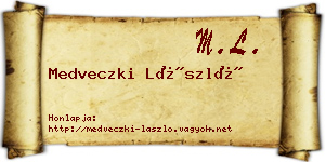 Medveczki László névjegykártya