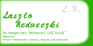 laszlo medveczki business card